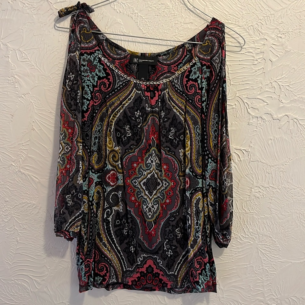 PS Silk top with embellishment at the neck line